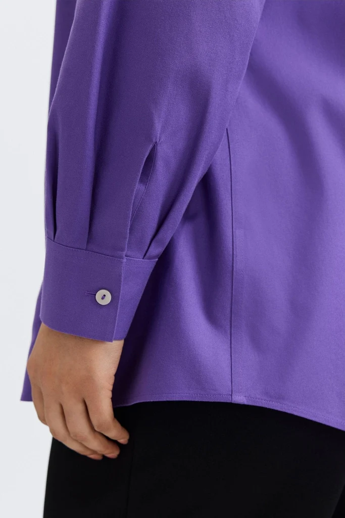 Cici Plus No Iron Pinpoint Long Sleeve Tunic - Image 12