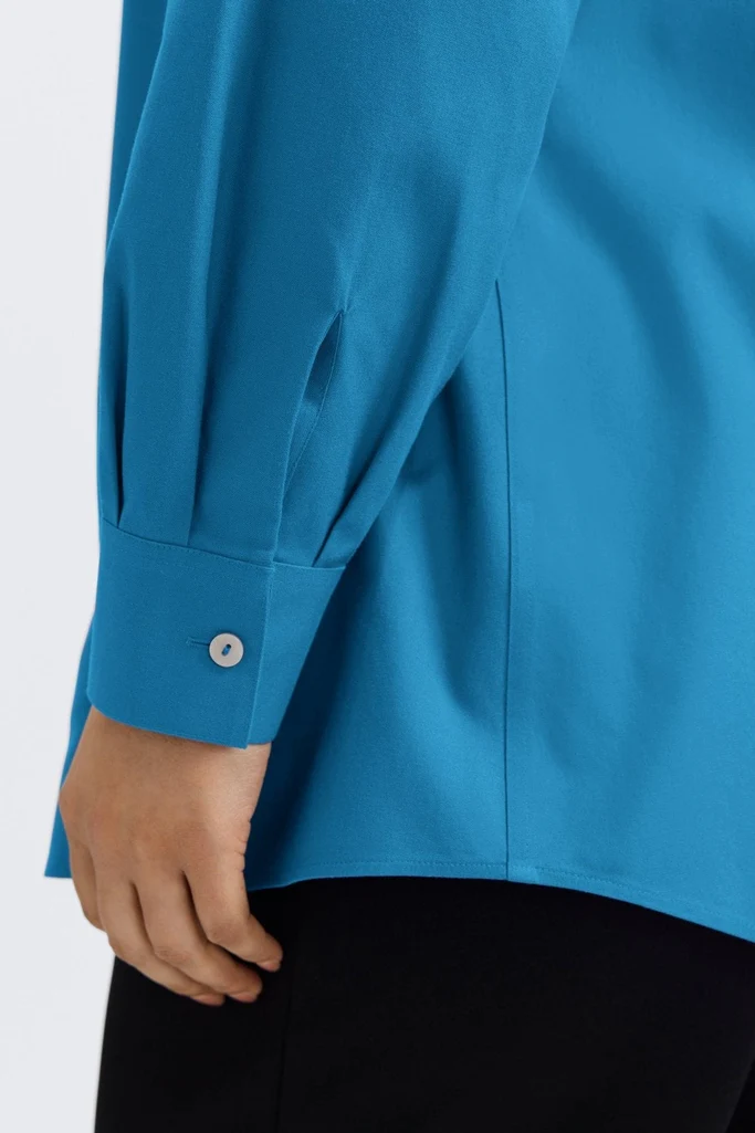 Cici Plus No Iron Pinpoint Long Sleeve Tunic - Image 7
