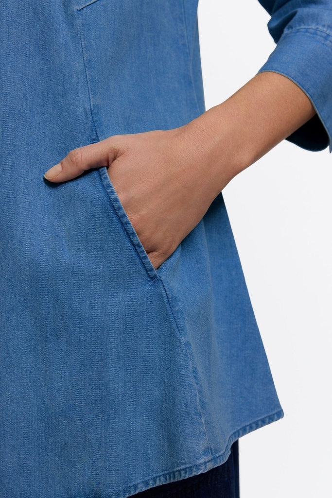 Cici Tencel® Denim 3/4 Sleeve Shirt - Image 7