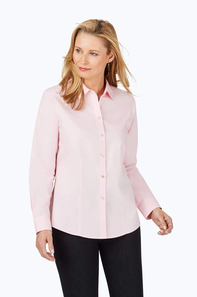 Dianna No Iron Pinpoint Long Sleeve Shirt - Image 12