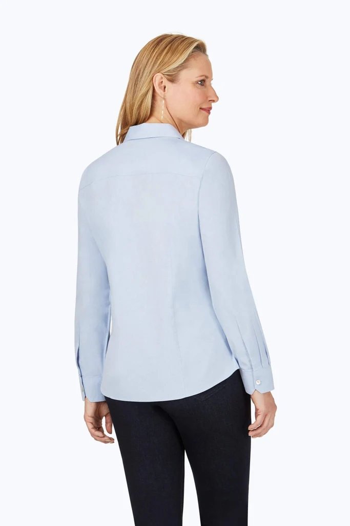 Dianna No Iron Pinpoint Long Sleeve Shirt - Image 17