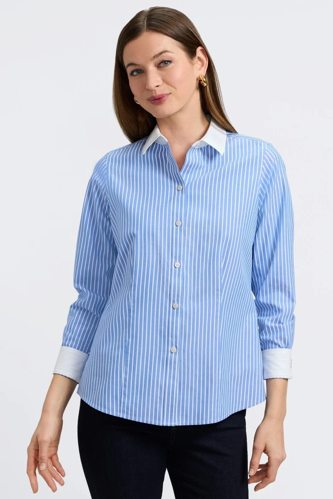Dianna No Iron Pinpoint Long Sleeve Shirt - Image 6