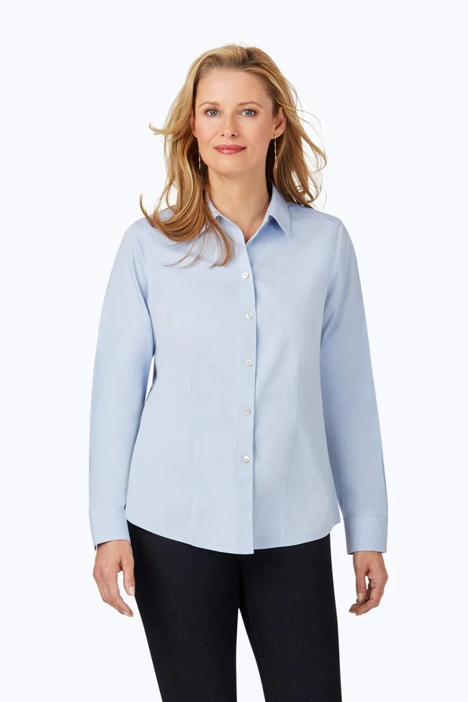 Dianna No Iron Pinpoint Long Sleeve Shirt - Image 7