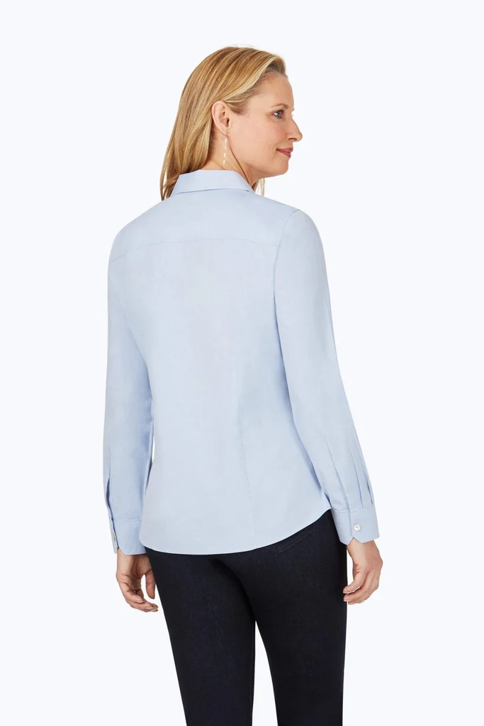 Dianna No Iron Pinpoint Long Sleeve Shirt - Image 8