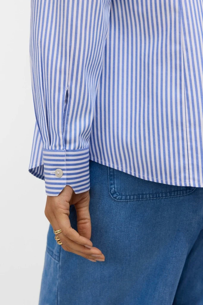 Dianna No Iron Pinpoint Stripe Long Sleeve Shirt - Image 4