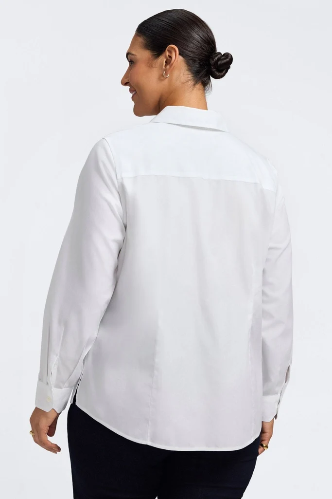 Dianna Plus No Iron Pinpoint Long Sleeve Shirt - Image 4