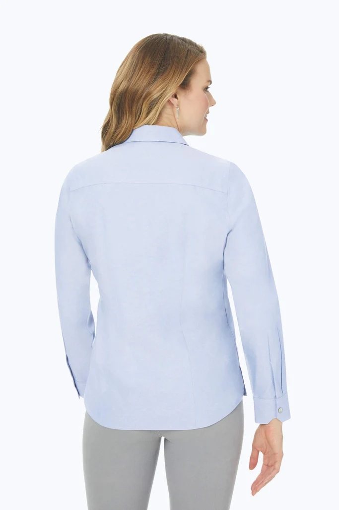 Dianna Plus No Iron Pinpoint Long Sleeve Shirt - Image 8