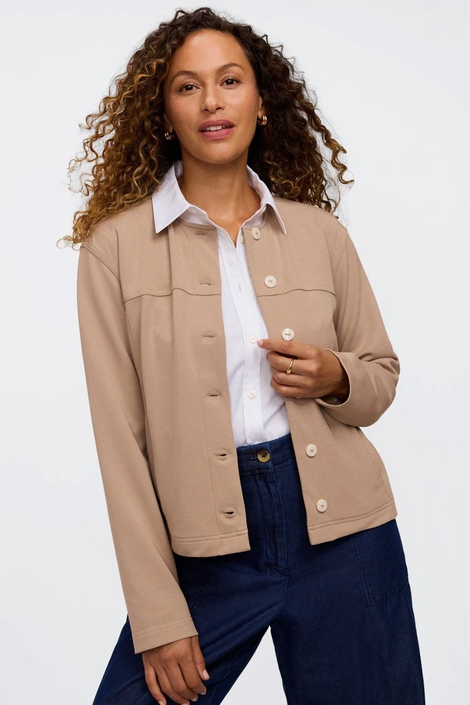 Dina Knit-Woven 3/4 Sleeve Shirt - Image 5