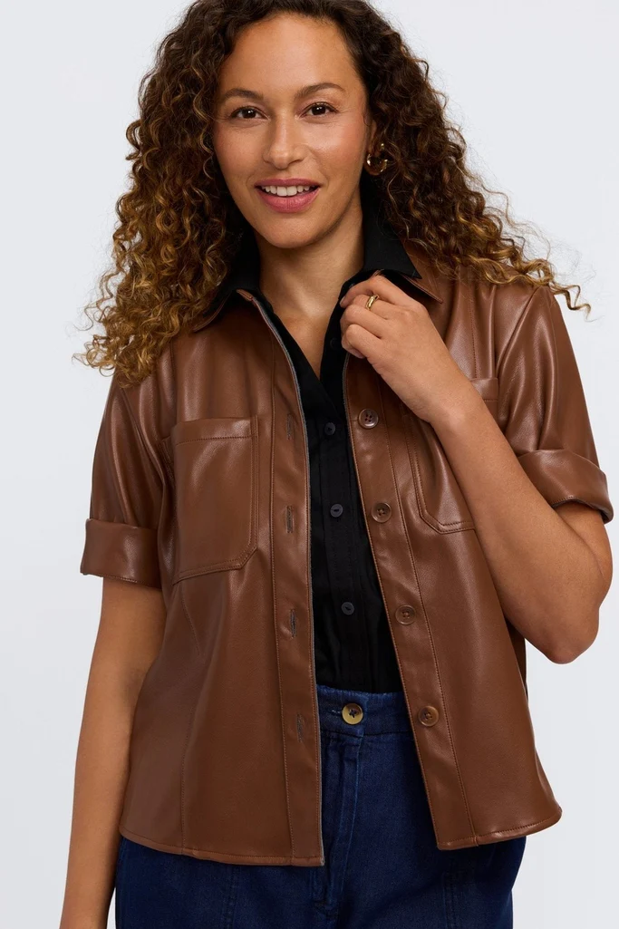 Dina Knit-Woven Sleeveless Shirt - Image 10