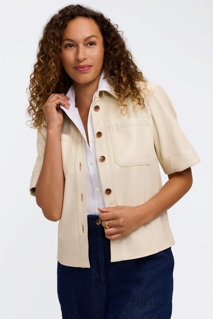 Dina Knit-Woven Sleeveless Shirt - Image 4