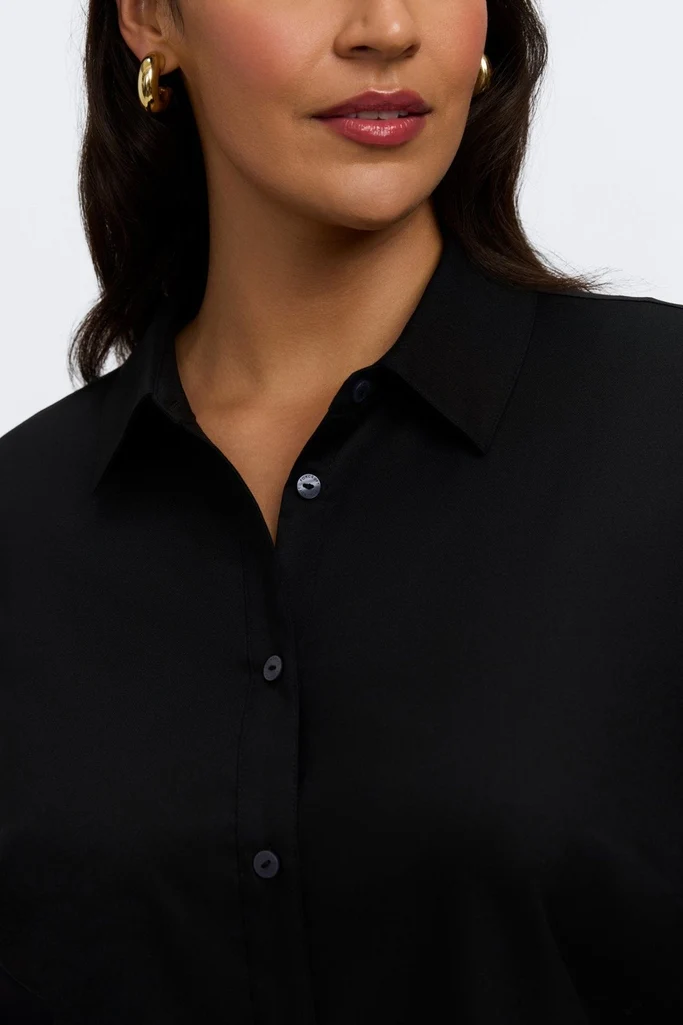 Dina Plus Knit-Woven 3/4 Sleeve Shirt - Image 7