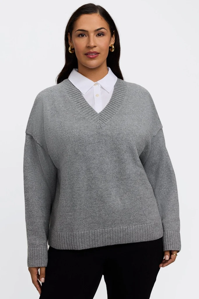 Dina Plus Knit-Woven Sleeveless Shirt - Image 4