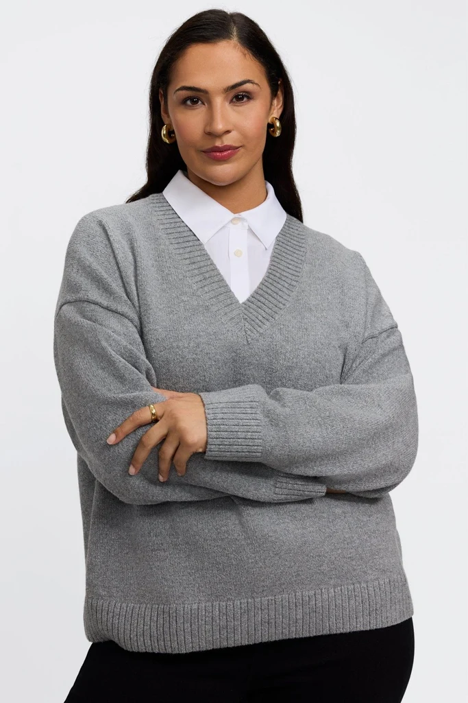 Dina Plus Knit-Woven Sleeveless Shirt - Image 5