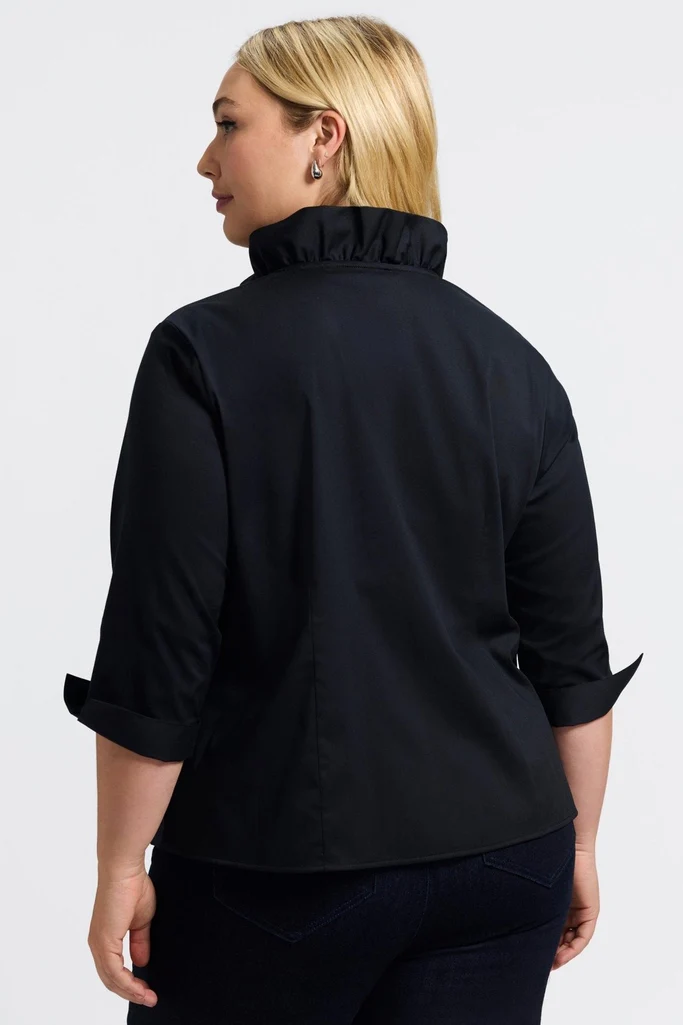 Edith Plus Stretch Matte Sateen 3/4 Sleeve Shirt - Image 14