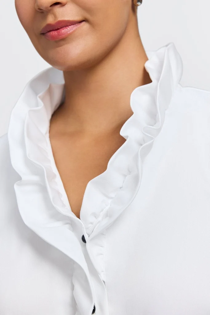 Edith Plus Stretch Matte Sateen 3/4 Sleeve Shirt - Image 4