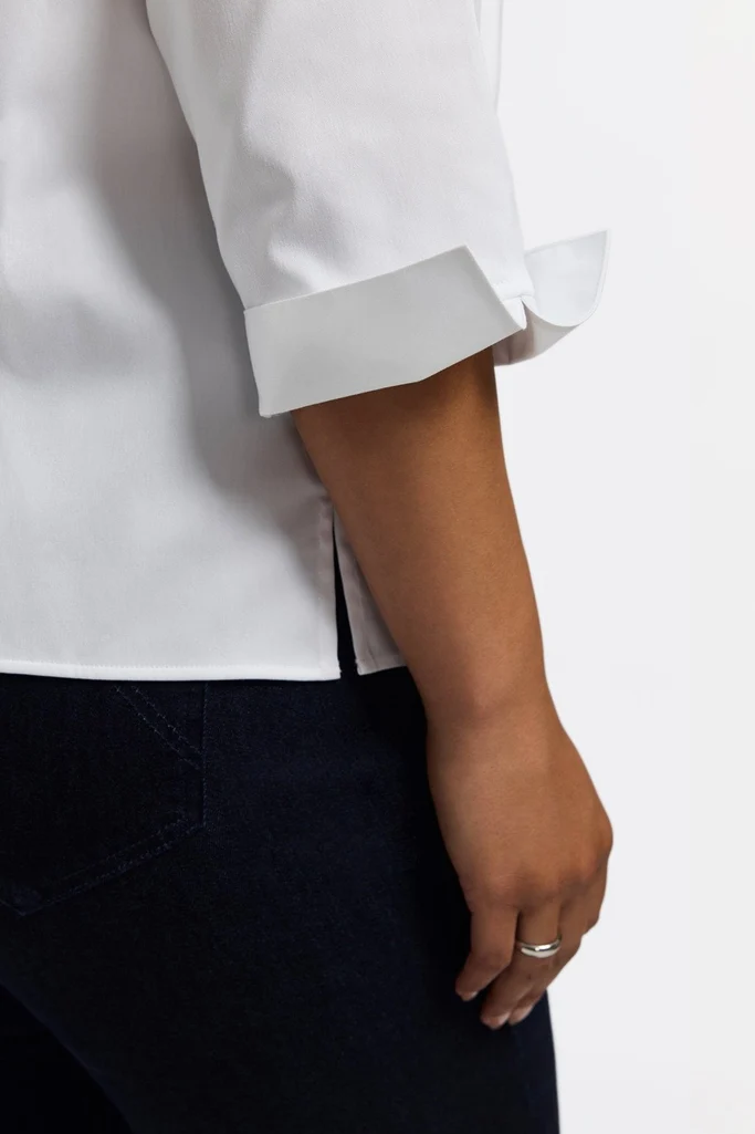 Edith Plus Stretch Matte Sateen 3/4 Sleeve Shirt - Image 5