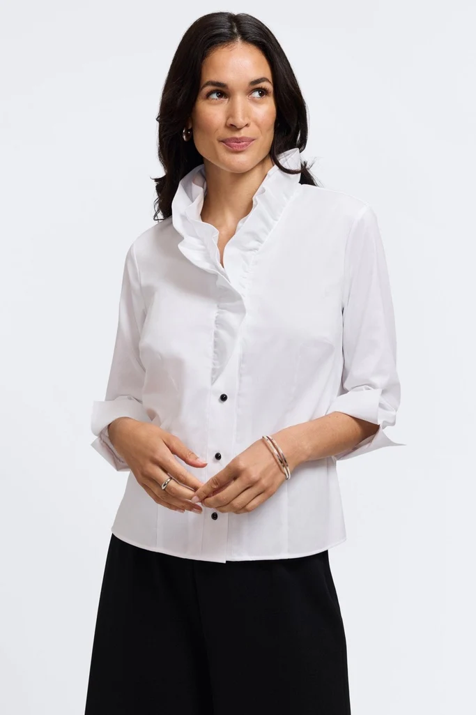 Edith Stretch Matte Sateen 3/4 Sleeve Shirt - Image 15