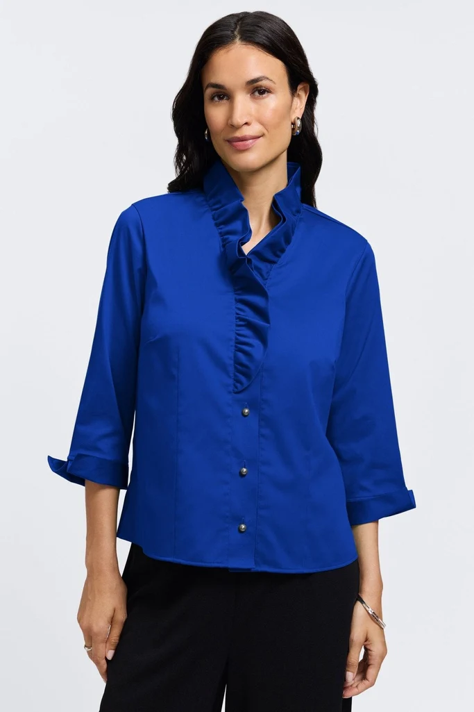 Edith Stretch Matte Sateen 3/4 Sleeve Shirt - Image 17