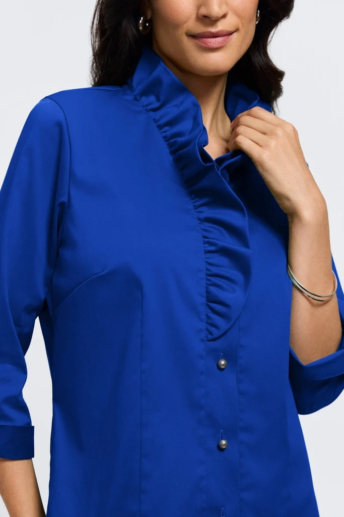 Edith Stretch Matte Sateen 3/4 Sleeve Shirt - Image 19