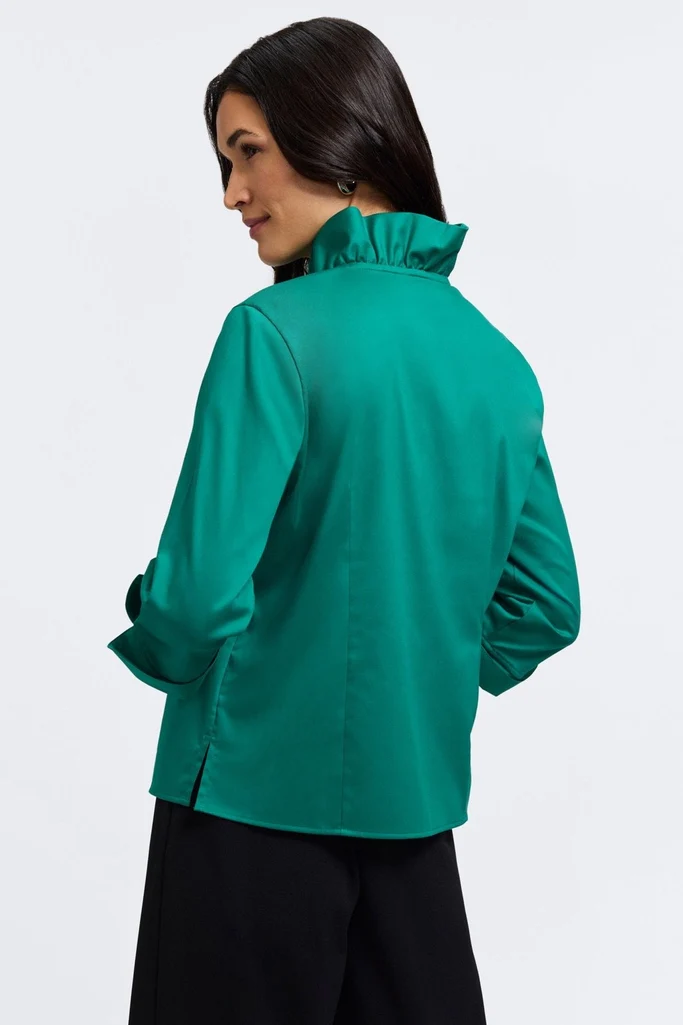 Edith Stretch Matte Sateen 3/4 Sleeve Shirt - Image 2