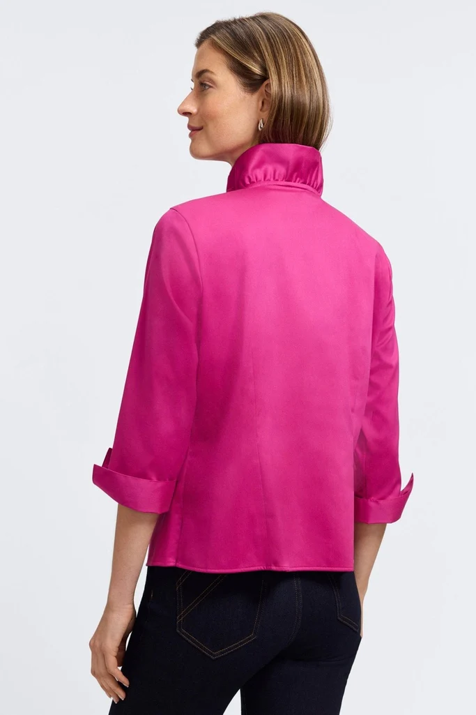 Edith Stretch Matte Sateen 3/4 Sleeve Shirt - Image 23