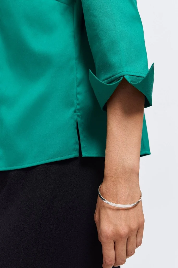 Edith Stretch Matte Sateen 3/4 Sleeve Shirt - Image 5