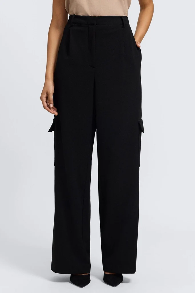 Elizabeth Knit Crepe Cargo Pants - Image 6
