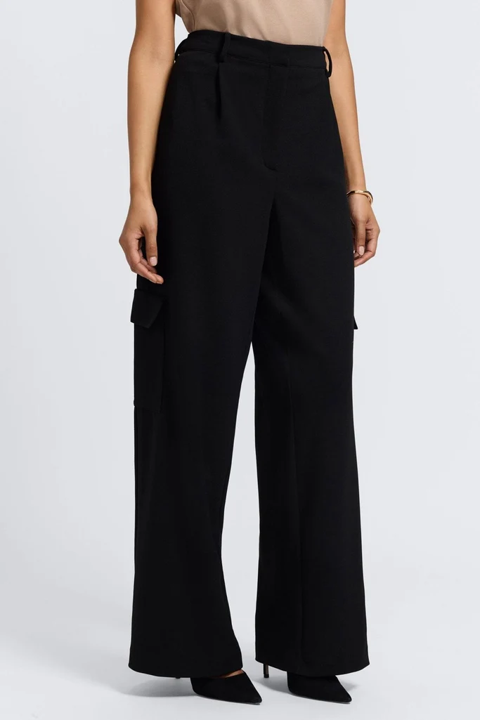 Elizabeth Knit Crepe Cargo Pants - Image 8