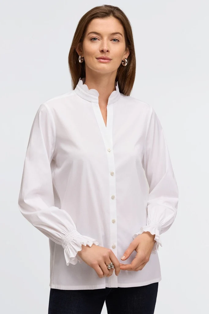 Elora Stretch Matte Sateen Long Sleeve Shirt - Image 3