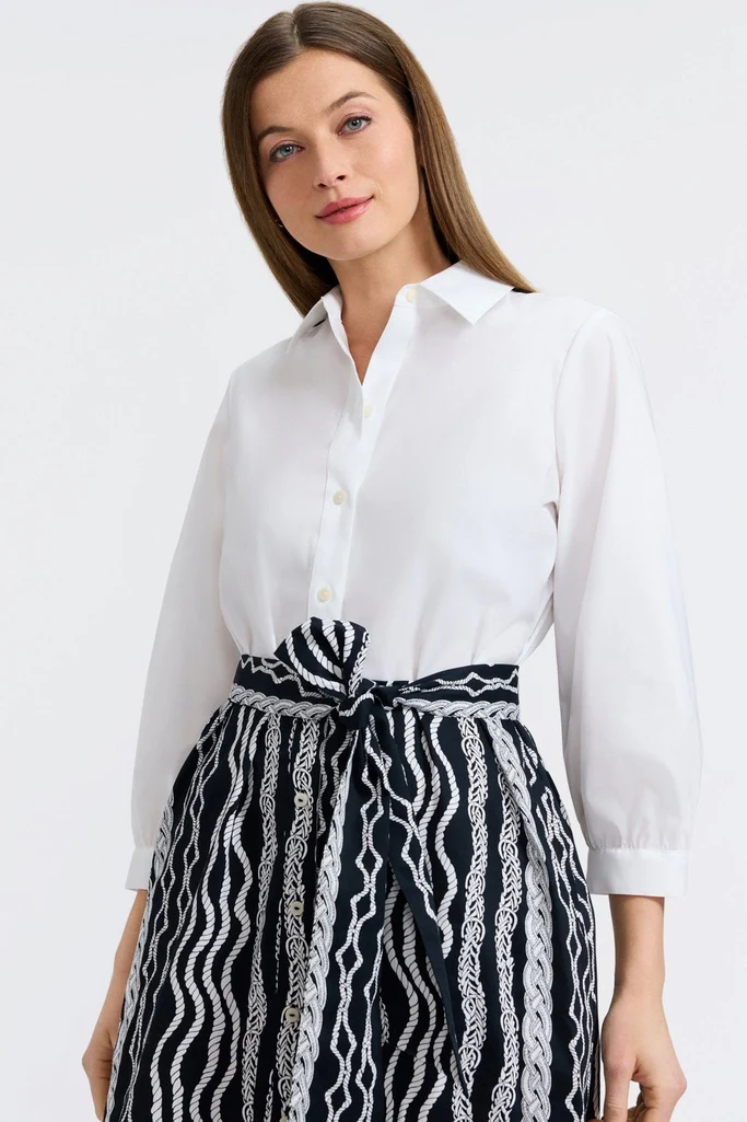 Esther Braided Belts 3/4 Sleeve Dress - Image 3