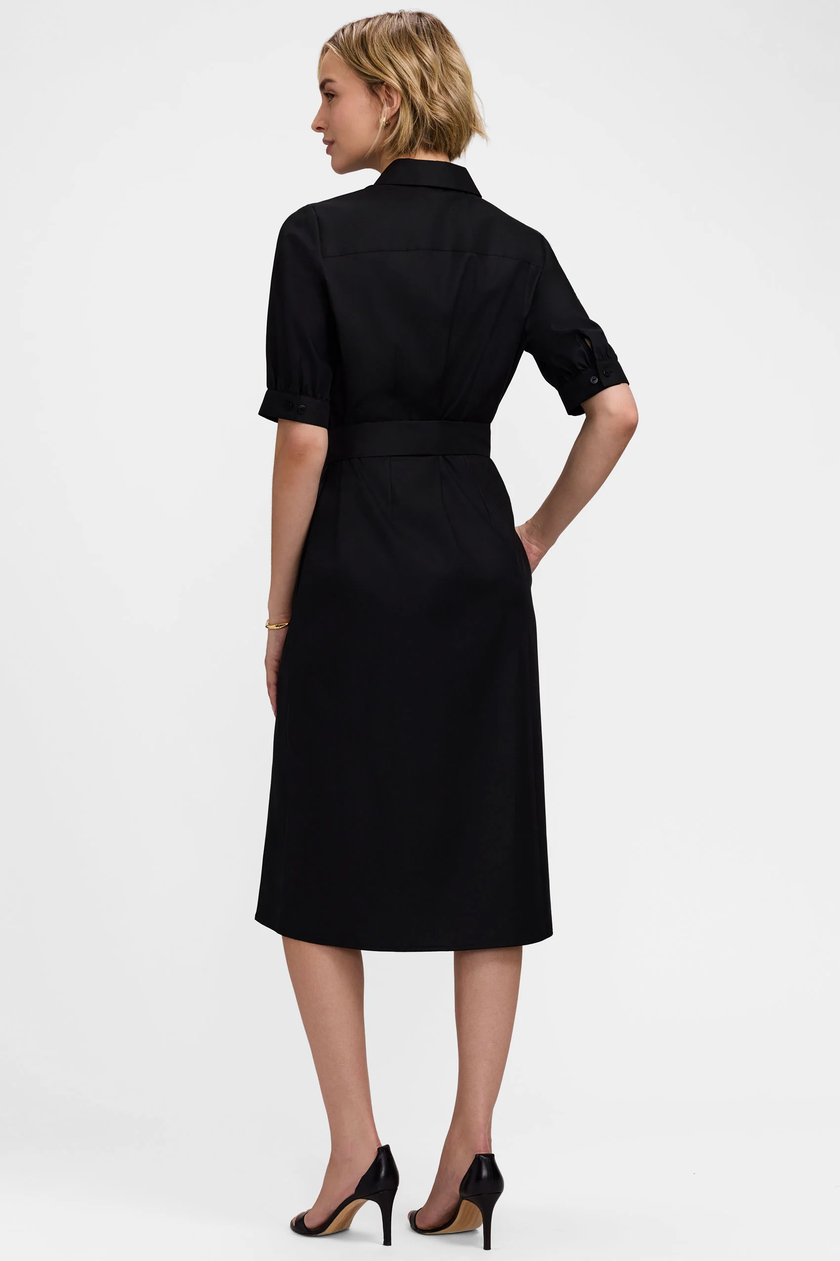 Esther Floral Embroidery Elbow Sleeve Dress - Image 4