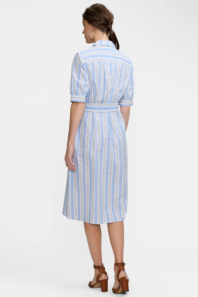 Esther Multi Seersucker Elbow Sleeve Dress - Image 3