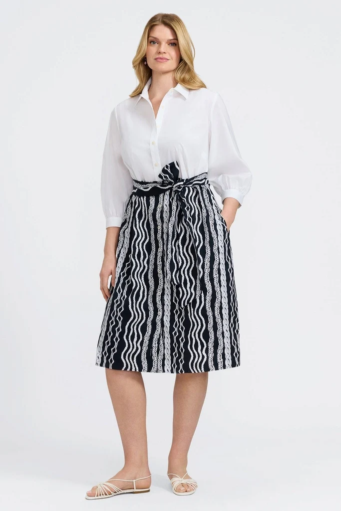 Esther Plus Braided Belts 3/4 Sleeve Dress - Image 3