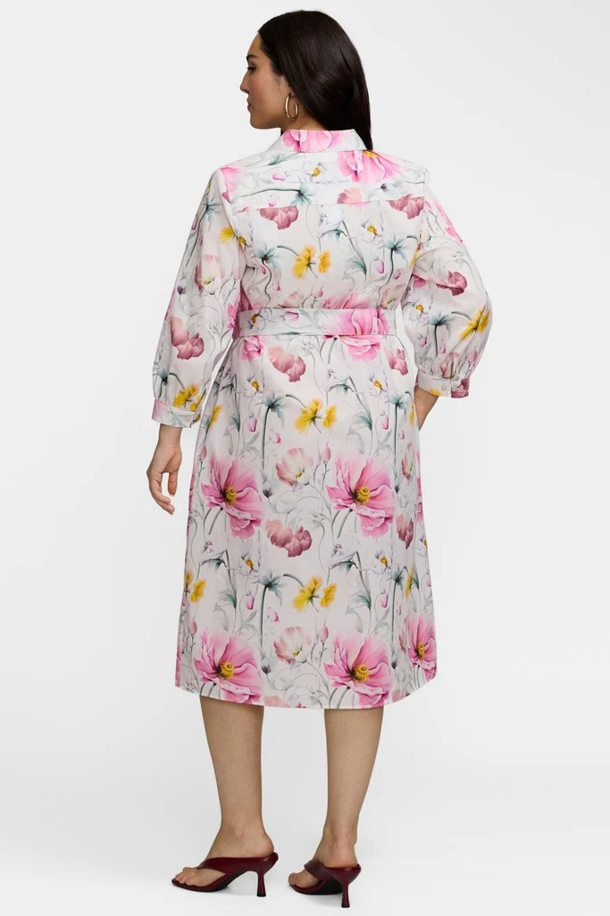 Esther Plus Delicate Florals 3/4 Sleeve Dress - Image 4