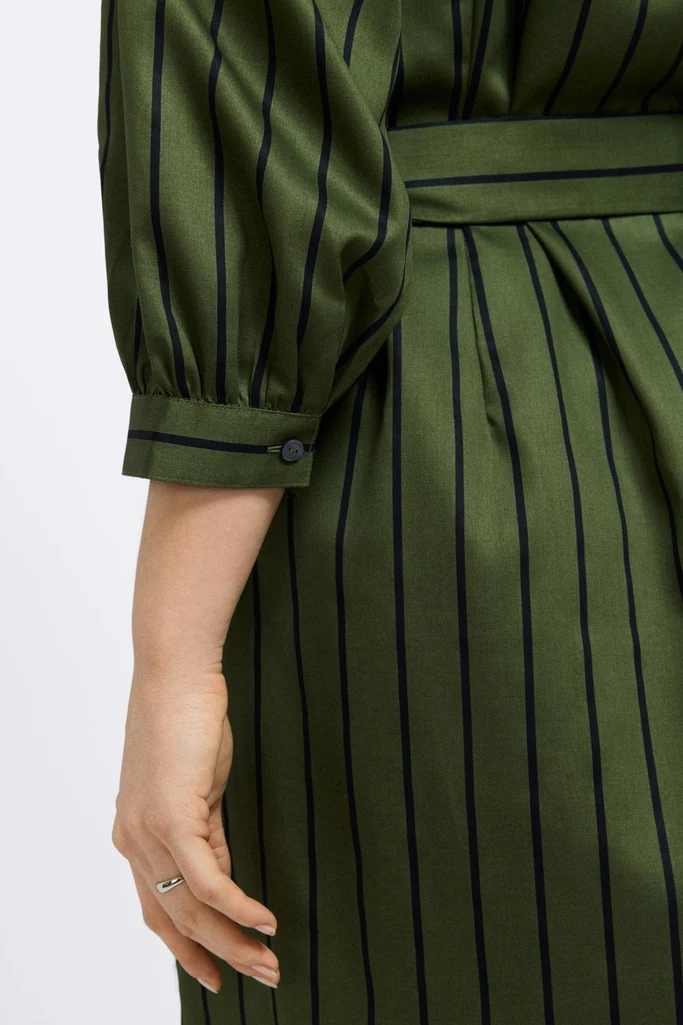 Esther Plus Stripe & Houndstooth 3/4 Sleeve Dress - Image 9