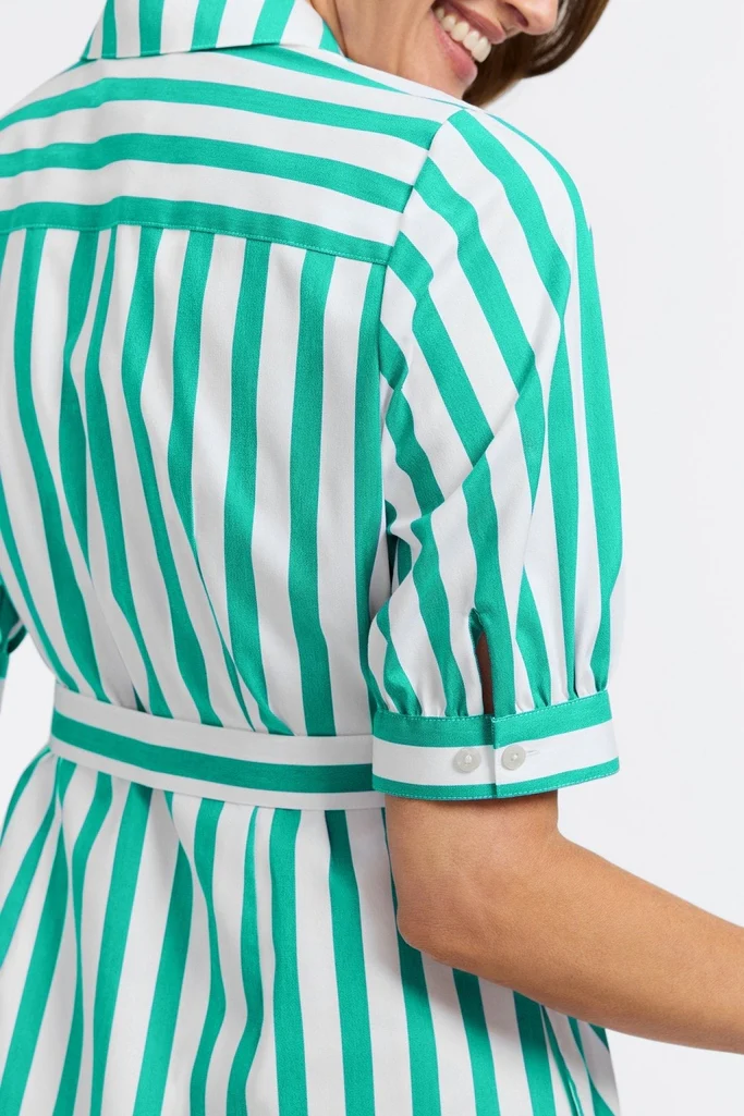 Esther Springtime Stripe Elbow Sleeve Dress - Image 10