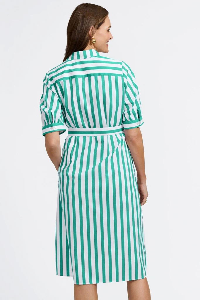Esther Springtime Stripe Elbow Sleeve Dress - Image 13