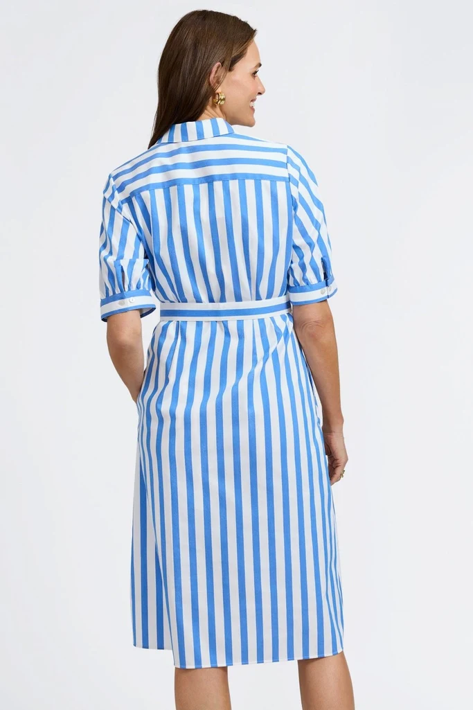 Esther Springtime Stripe Elbow Sleeve Dress - Image 17