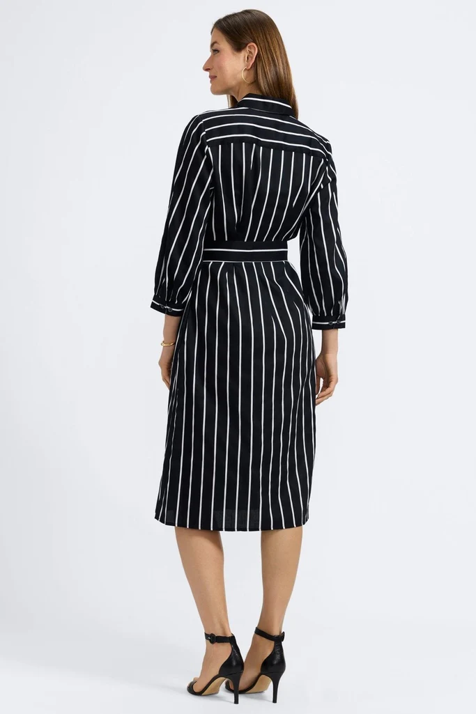 Esther Stripe & Houndstooth 3/4 Sleeve Dress - Image 5