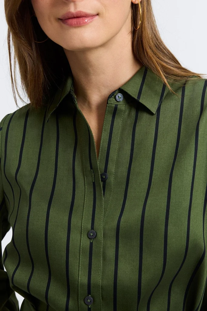 Esther Stripe & Houndstooth 3/4 Sleeve Dress - Image 7