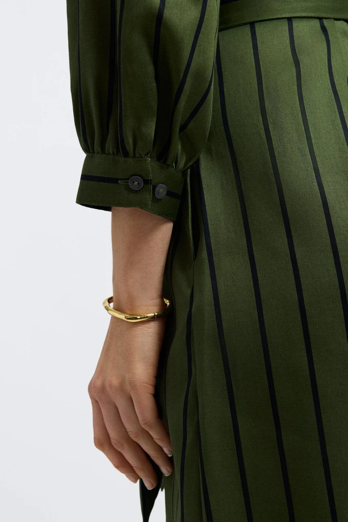 Esther Stripe & Houndstooth 3/4 Sleeve Dress - Image 9