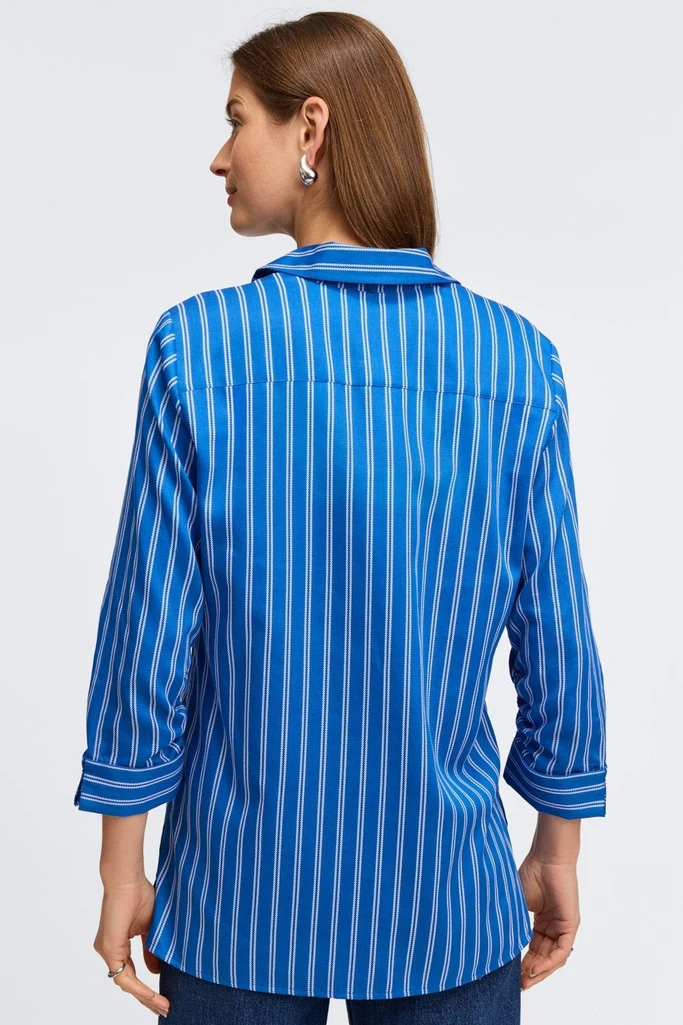 Evelyn Rope Stripe 3/4 Sleeve Shirt - Image 3
