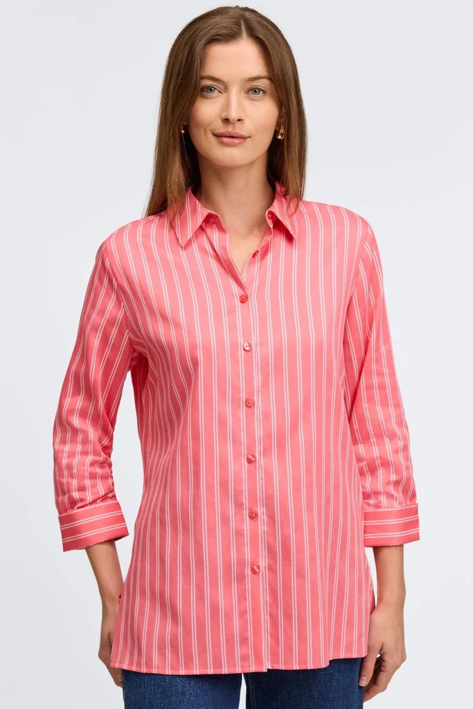 Evelyn Rope Stripe 3/4 Sleeve Shirt - Image 5