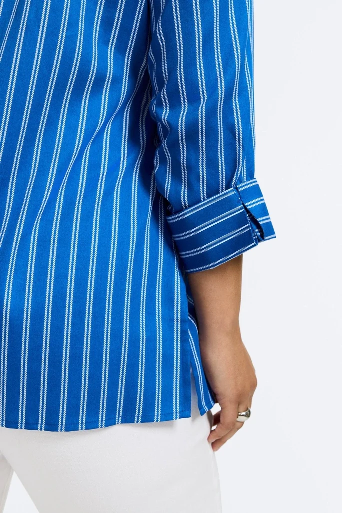 Evelyn Plus Rope Stripe 3/4 Sleeve Shirt - Image 10