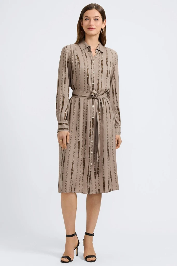 Fiona Chain Stripe Long Sleeve Sleeve Dress - Image 4