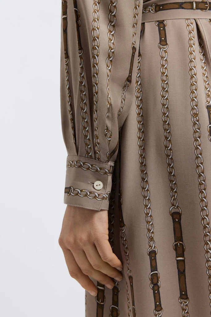 Fiona Chain Stripe Long Sleeve Sleeve Dress - Image 7