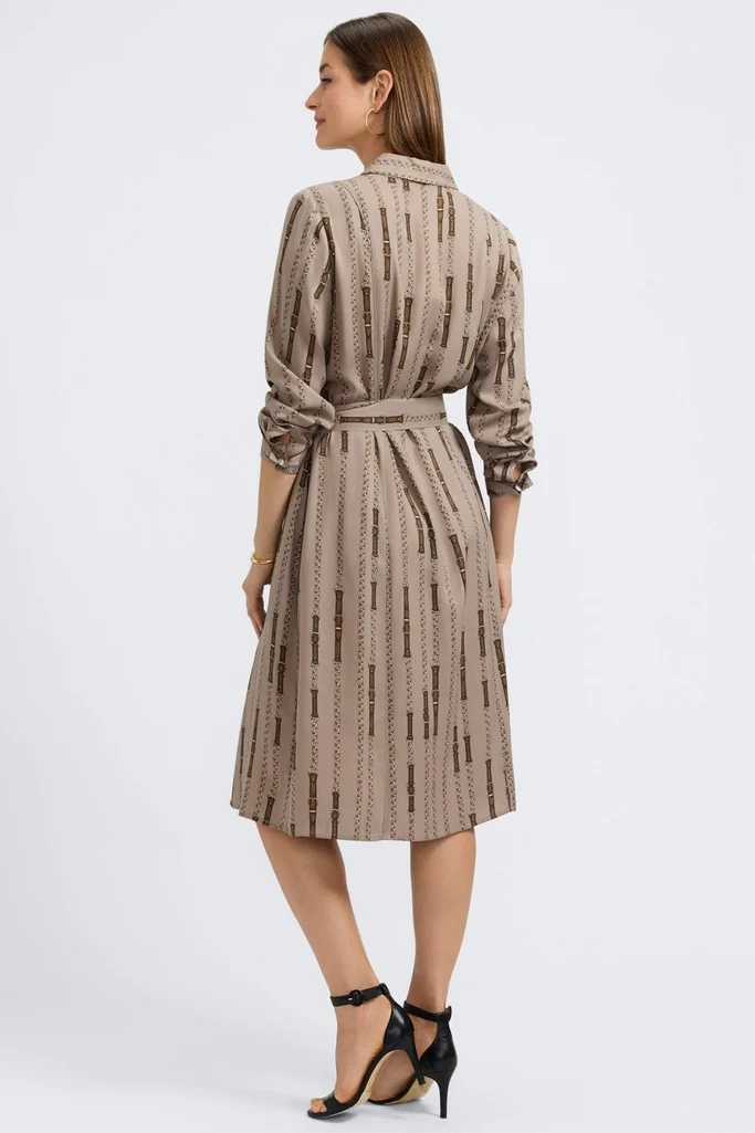 Fiona Chain Stripe Long Sleeve Sleeve Dress - Image 8