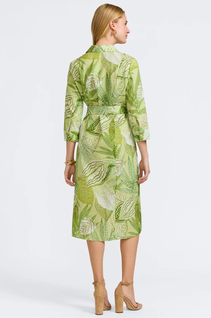 Fiona Jungle Leaves 3/4 Sleeve Dress - Image 5