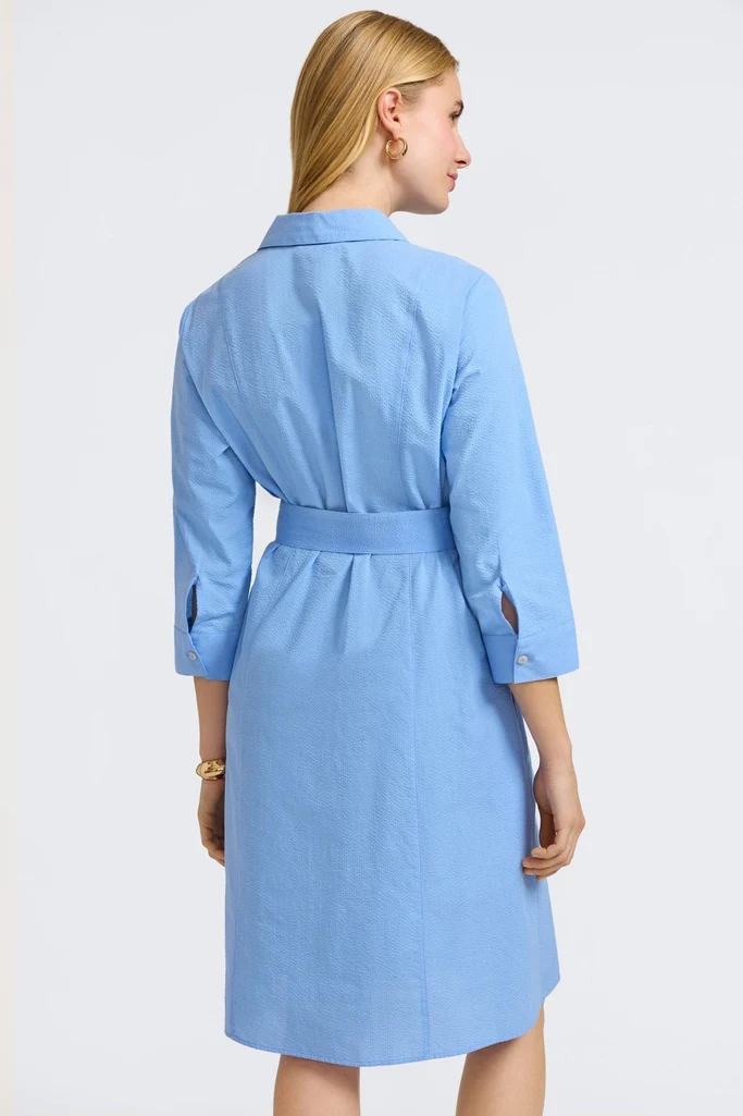 Fiona Seersucker 3/4 Sleeve Dress - Image 12