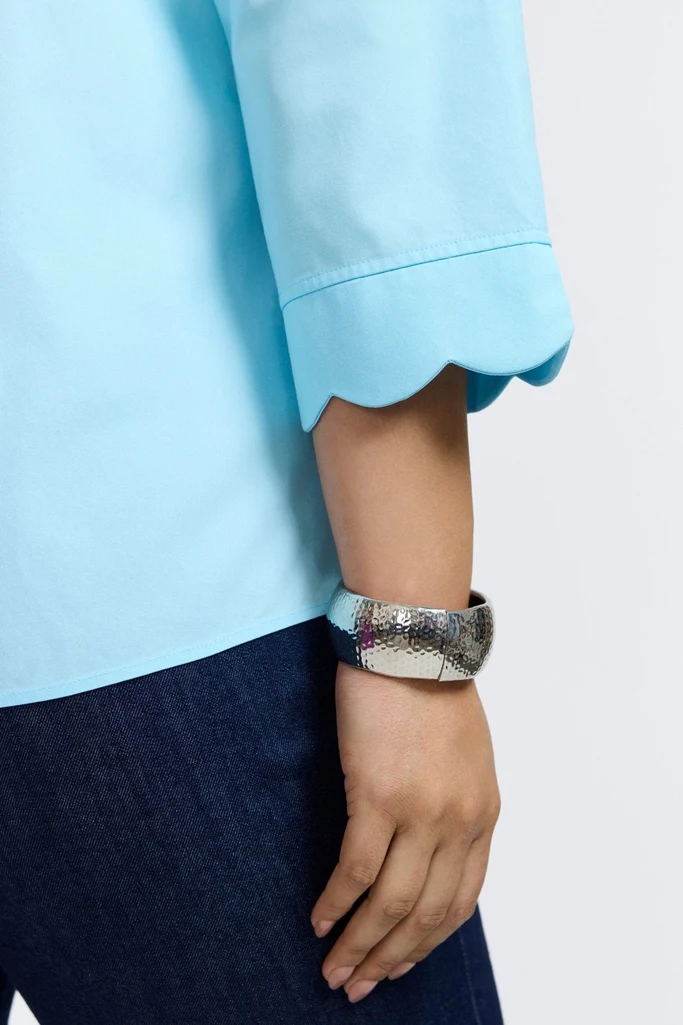 Gwen Plus No Iron Pinpoint 3/4 Sleeve Shirt - Image 13
